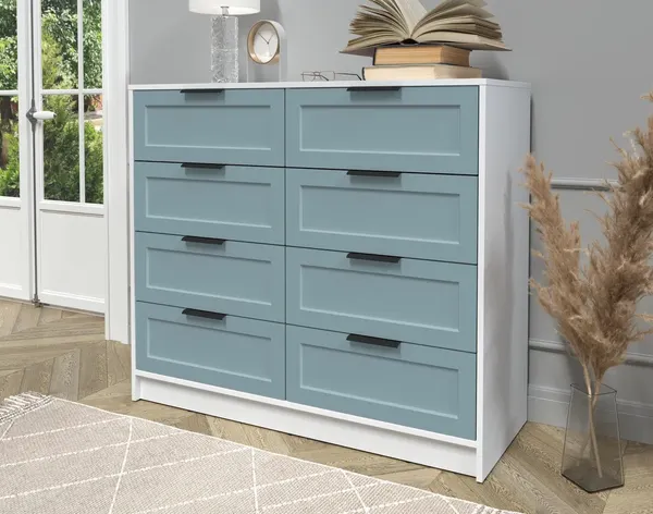 Изображение товара Комод Интерлиния Концепт Тренд КТ-К117 (белый платинум/океан)