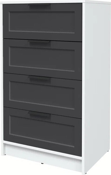 Изображение товара Комод Интерлиния Концепт Тренд КТ-К60 (белый платинум/пепел)