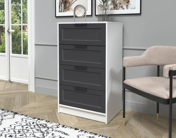 Изображение товара Комод Интерлиния Концепт Тренд КТ-К60 (белый платинум/пепел)