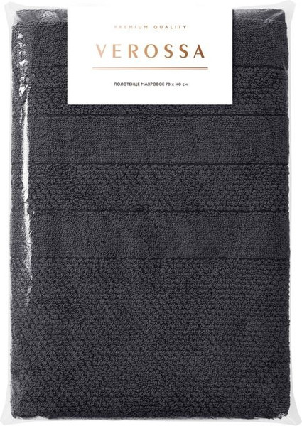 Изображение товара Полотенце Verossa Milano махровое 33x50 500г (темный базальт)