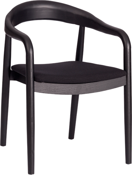 Изображение товара Стул Tetchair Baldur (дерево вяз/ткань лен, черный/черный лен)