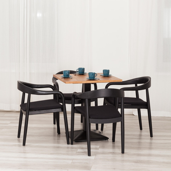 Изображение товара Стул Tetchair Baldur (дерево вяз/ткань лен, черный/черный лен)