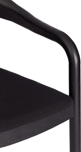 Изображение товара Стул Tetchair Baldur (дерево вяз/ткань лен, черный/черный лен)