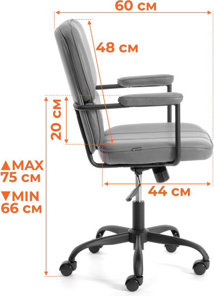 Изображение товара Кресло офисное Tetchair Alpha (иск. кожа, коричневый)