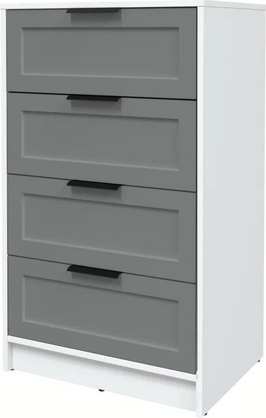 Изображение товара Комод Интерлиния Концепт Тренд КТ-К60 (белый платинум/серый)