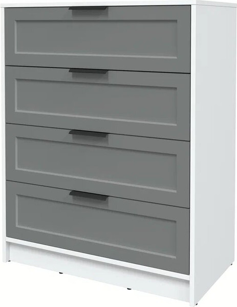 Изображение товара Комод Интерлиния Концепт Тренд КТ-К80 (белый платинум/серый)