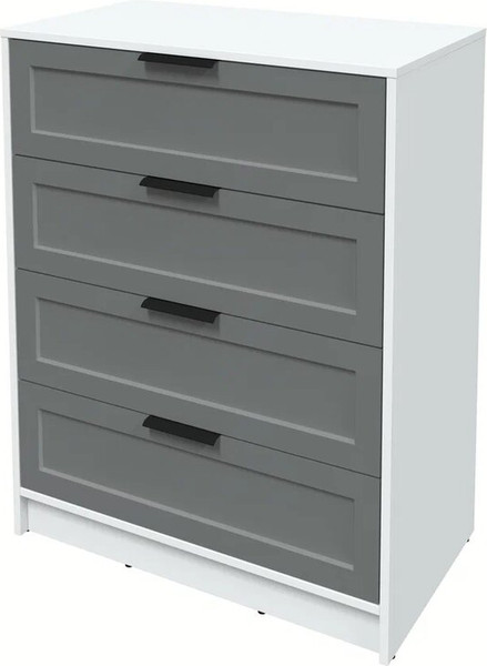 Изображение товара Комод Интерлиния Концепт Тренд КТ-К80 (белый платинум/серый)