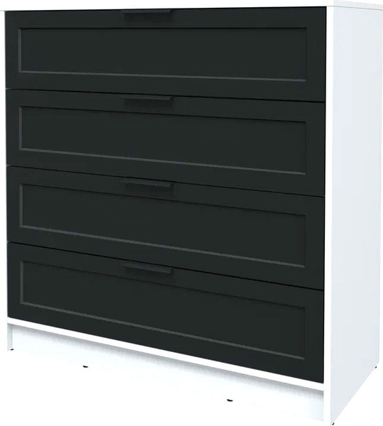 Изображение товара Комод Интерлиния Концепт Тренд КТ-К100 (белый платинум/черный)