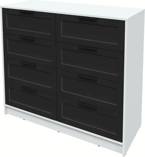 Изображение товара Комод Интерлиния Концепт Тренд КТ-К117 (белый платинум/черный)