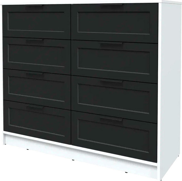 Изображение товара Комод Интерлиния Концепт Тренд КТ-К117 (белый платинум/черный)