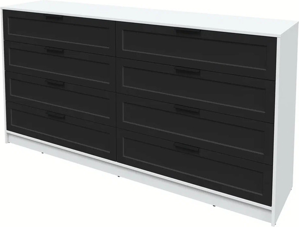 Изображение товара Комод Интерлиния Концепт Тренд КТ-К197 (белый платинум/черный)