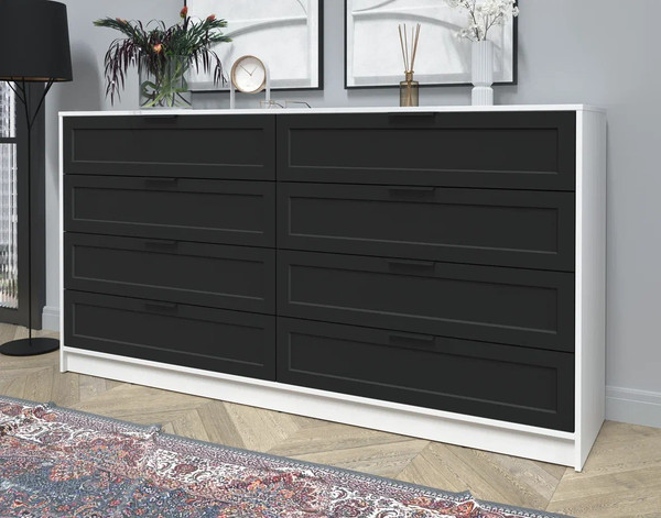 Изображение товара Комод Интерлиния Концепт Тренд КТ-К197 (белый платинум/черный)