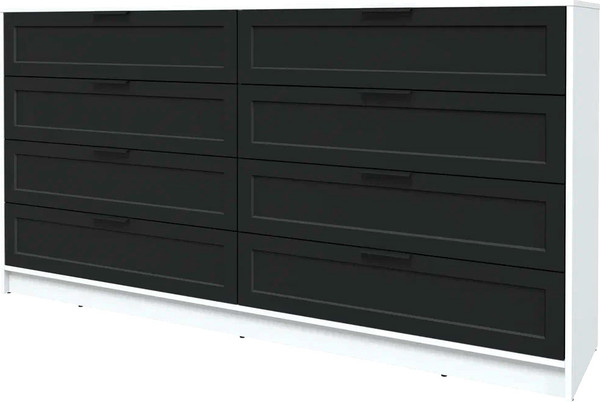 Изображение товара Комод Интерлиния Концепт Тренд КТ-К197 (белый платинум/черный)