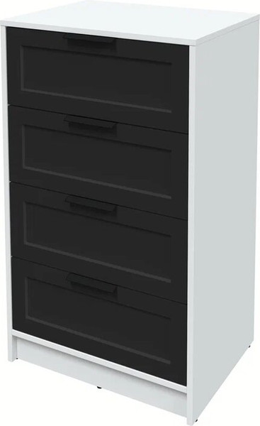 Изображение товара Комод Интерлиния Концепт Тренд КТ-К60 (белый платинум/черный)