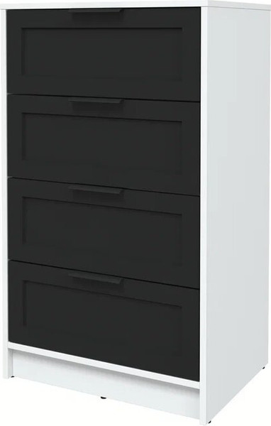 Изображение товара Комод Интерлиния Концепт Тренд КТ-К60 (белый платинум/черный)
