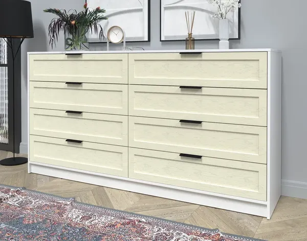 Изображение товара Комод Интерлиния Концепт Тренд КТ-К197 (белый платинум/дуб снежный)