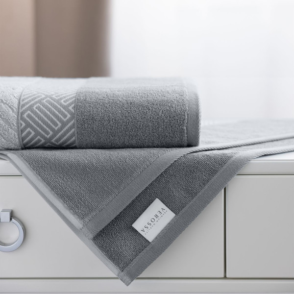 Изображение товара Полотенце Verossa МХ45 50x90 Estetica 3 / 790221 (серый/светло-серый)