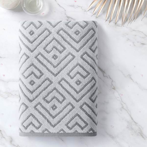 Изображение товара Полотенце Verossa МХ45 50x90 Estetica 2 / 790220 (серый/светло-серый)