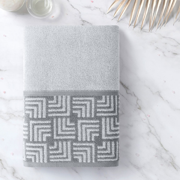 Изображение товара Полотенце Verossa МХ45 70x140 Estetica 1 / 790222 (серый/светло-серый)