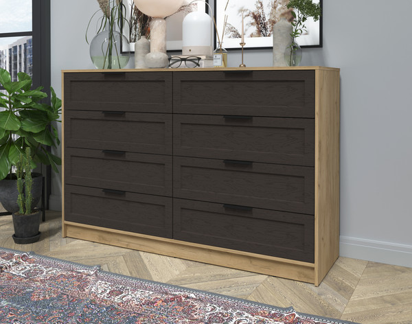 Изображение товара Комод Интерлиния Концепт Тренд КТ-К157 (дуб золотой/дуб английский)