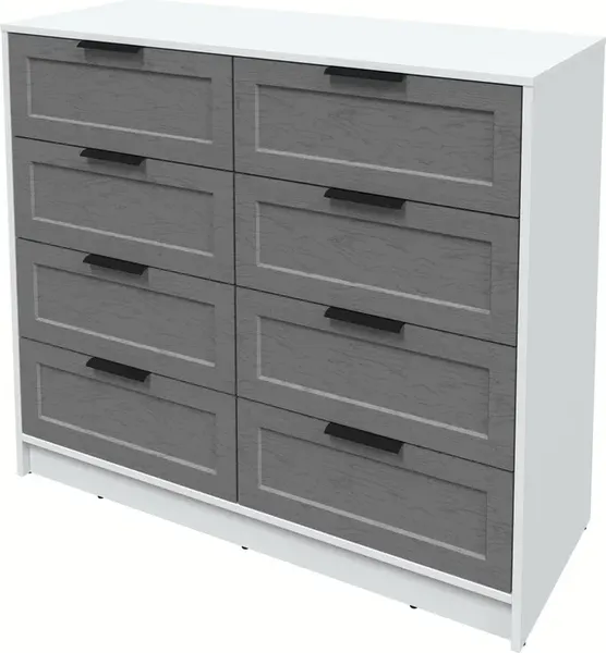 Изображение товара Комод Интерлиния Концепт Тренд КТ-К117 (белый платинум/дуб серый)