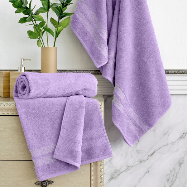 Изображение товара Набор полотенец Verossa МХ50 Reticolo 08 НПК008 / 746404 (лавандовый)