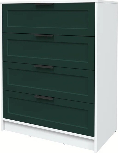 Изображение товара Комод Интерлиния Концепт Тренд КТ-К80 (белый платинум/изумруд)