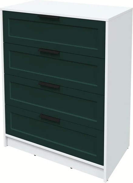 Изображение товара Комод Интерлиния Концепт Тренд КТ-К80 (белый платинум/изумруд)