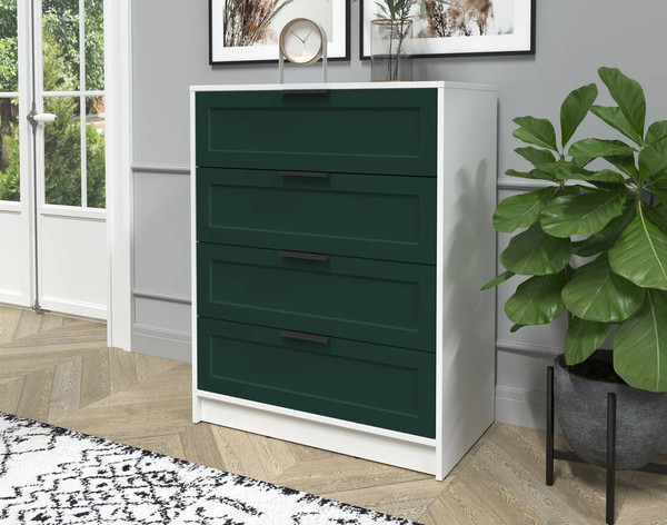 Изображение товара Комод Интерлиния Концепт Тренд КТ-К80 (белый платинум/изумруд)