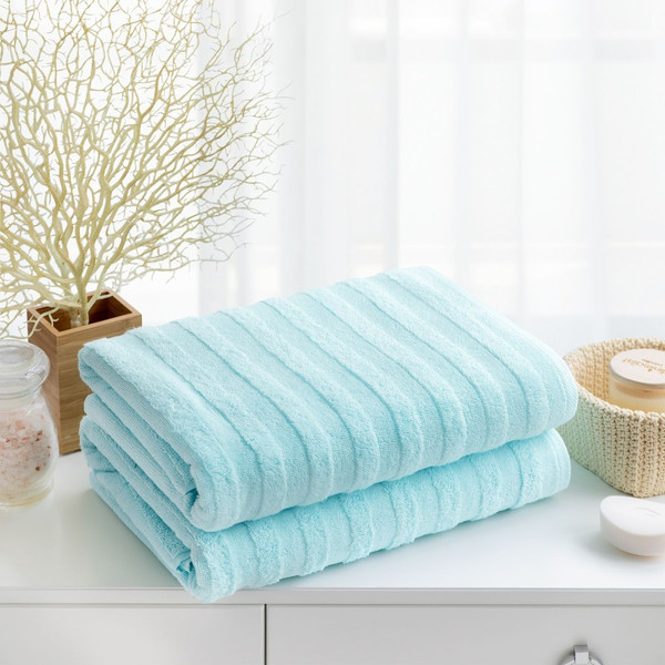 Изображение товара Набор полотенец Verossa МХ50 Stripe 08 НПК044 752384 (нежно-голубой )