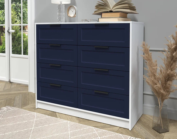 Изображение товара Комод Интерлиния Концепт Тренд КТ-К117 (белый платинум/индиго)