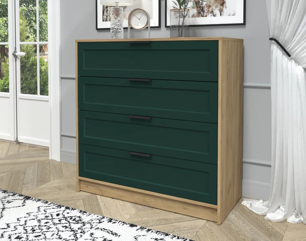 Изображение товара Комод Интерлиния Концепт Тренд КТ-К100 (дуб золотой/изумруд)