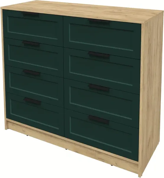 Изображение товара Комод Интерлиния Концепт Тренд КТ-К117 (дуб золотой/изумруд)