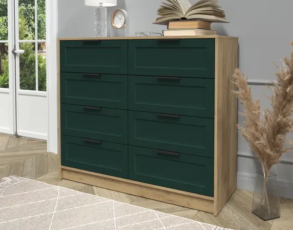 Изображение товара Комод Интерлиния Концепт Тренд КТ-К117 (дуб золотой/изумруд)