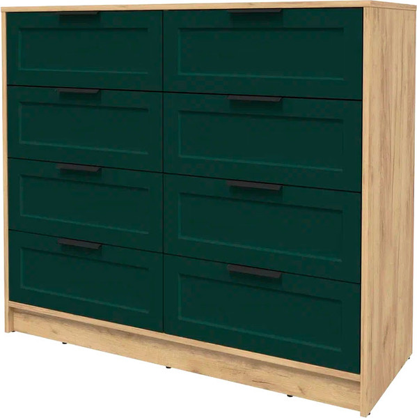 Изображение товара Комод Интерлиния Концепт Тренд КТ-К117 (дуб золотой/изумруд)