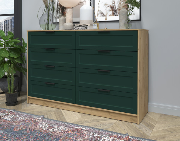 Изображение товара Комод Интерлиния Концепт Тренд КТ-К157 (дуб золотой/изумруд)