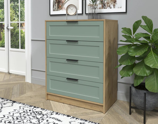 Изображение товара Комод Интерлиния Концепт Тренд КТ-К80 (дуб золотой/мята)