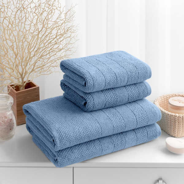 Изображение товара Набор полотенец Verossa МХ50 Milano 08 НПК044 / 752377 (пудрово-голубой)