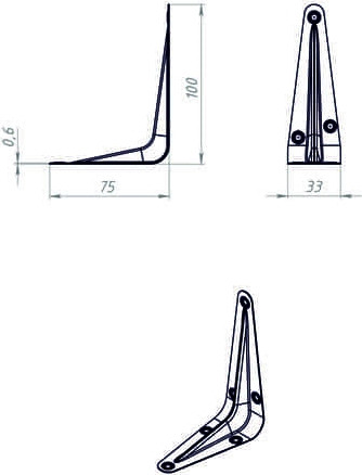 Изображение товара Кронштейн крепежный Металлист 75x100 (пол)