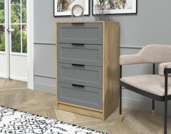 Изображение товара Комод Интерлиния Концепт Тренд КТ-К60 (дуб золотой/серый)