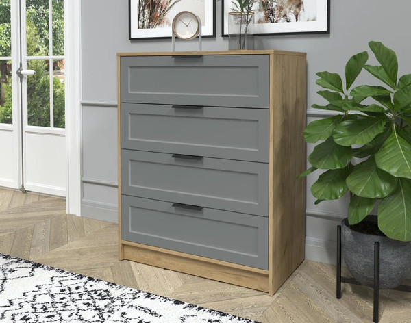 Изображение товара Комод Интерлиния Концепт Тренд КТ-К80 (дуб золотой/серый)