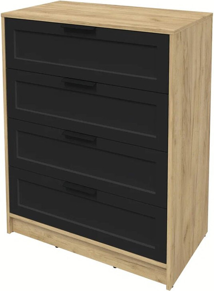 Изображение товара Комод Интерлиния Концепт Тренд КТ-К80 (дуб золотой/черный)