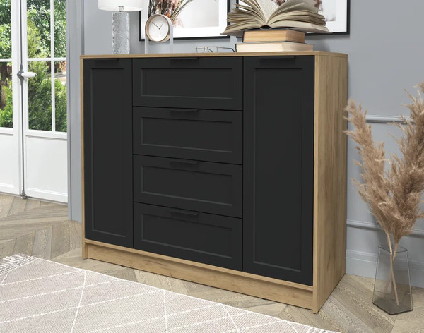 Изображение товара Тумба Интерлиния Концепт Тренд КТ-Т120 (дуб золотой/черный)