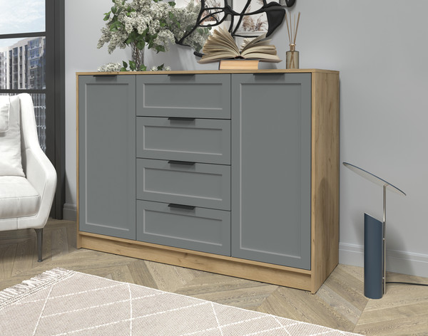 Изображение товара Тумба Интерлиния Концепт Тренд КТ-Т140 (дуб золотой/серый)