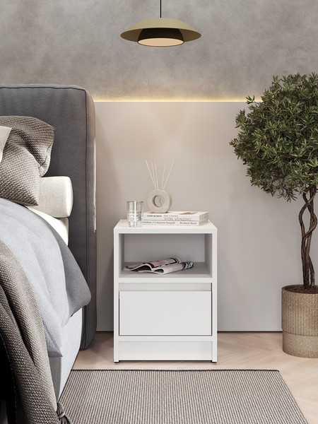 Изображение товара Прикроватная тумба Eligard Brighton 1S1N (белый)