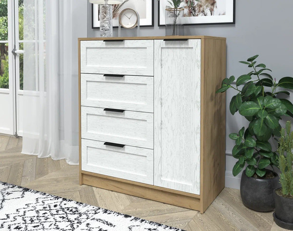 Изображение товара Тумба Интерлиния Концепт Тренд КТ-Т90 (дуб золотой/дуб полярный)