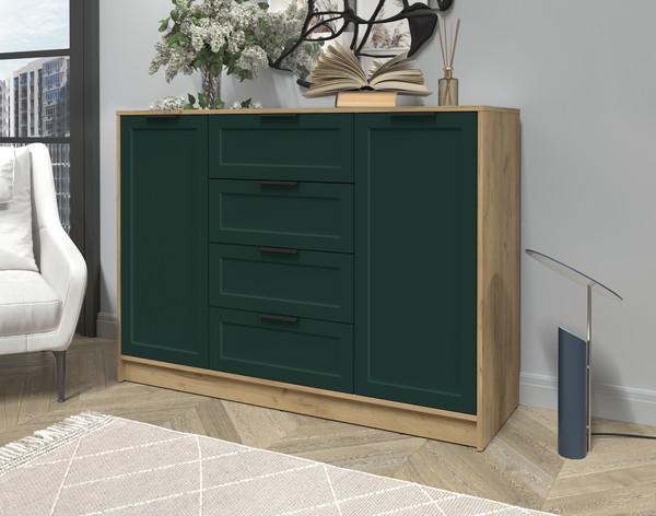 Изображение товара Тумба Интерлиния Концепт Тренд КТ-Т140 (дуб золотой/изумруд)