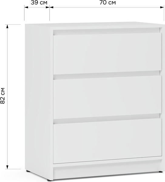 Изображение товара Комод Eligard Brighton 3S (белый)