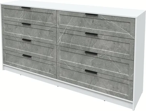 Изображение товара Комод Интерлиния Концепт Тренд КТ-К197 (белый платинум/керамика)
