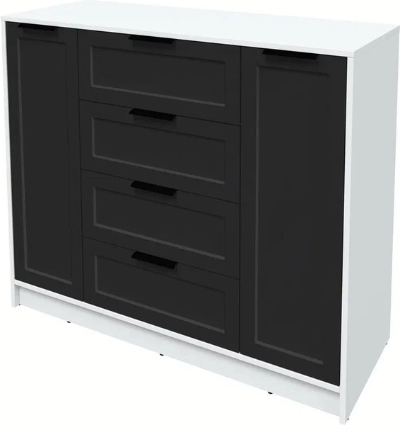 Изображение товара Тумба Интерлиния Концепт Тренд КТ-Т120 (белый платинум/черный)